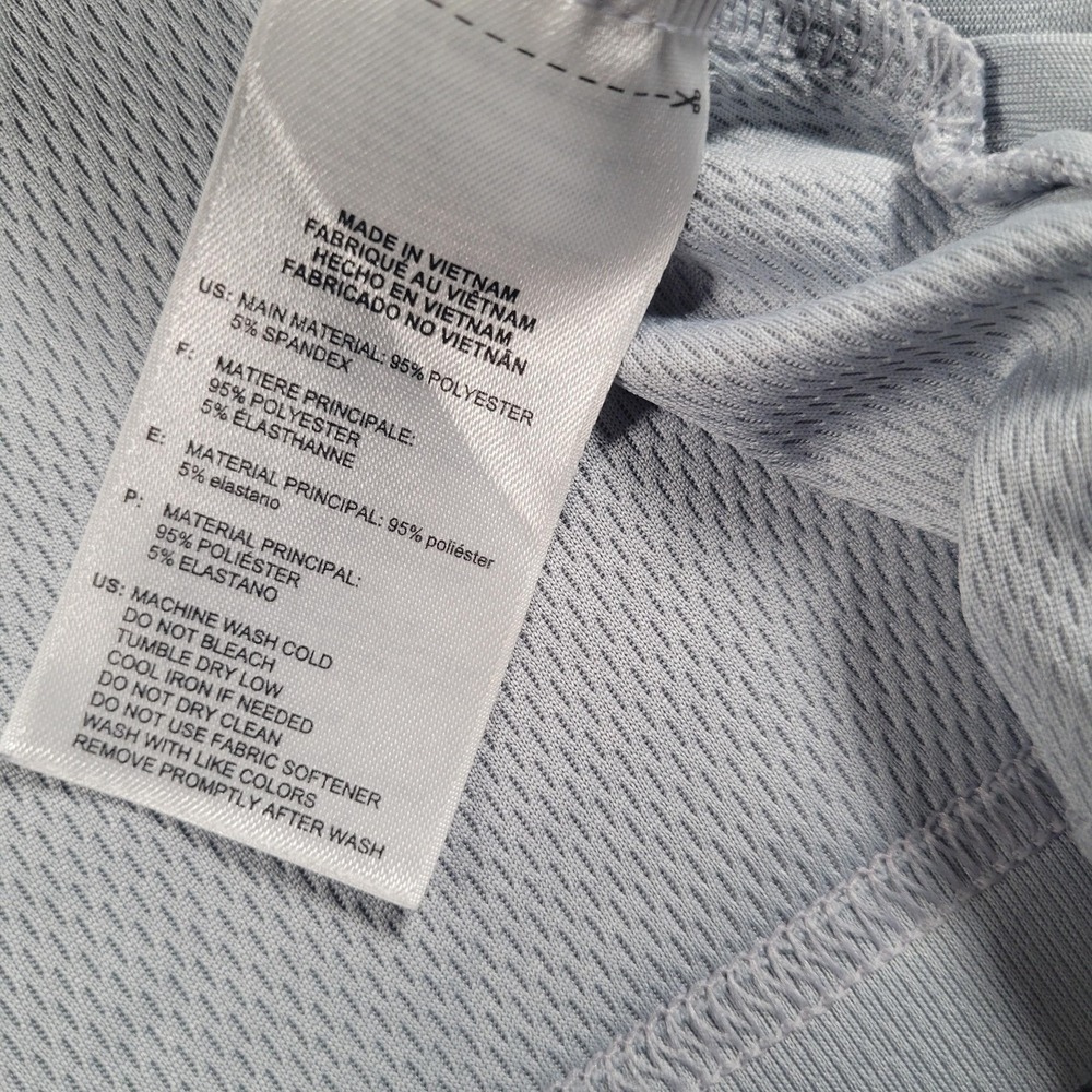 Adidas Polo Shirt Mens Large Gray Navy ClimaCool Striped Golf Raglan BC2429 - Picture 8 of 10